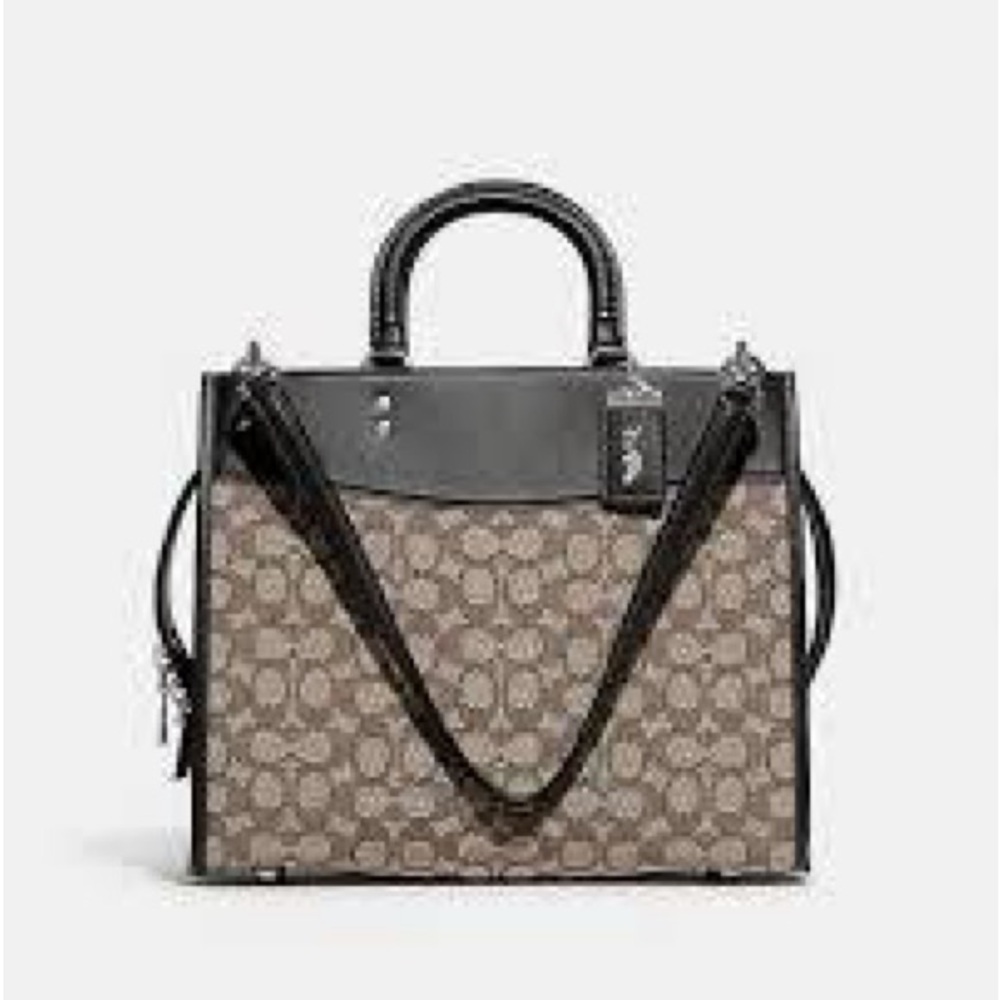 COACH Rogue 30 in Signature Textile Jacquard NWT